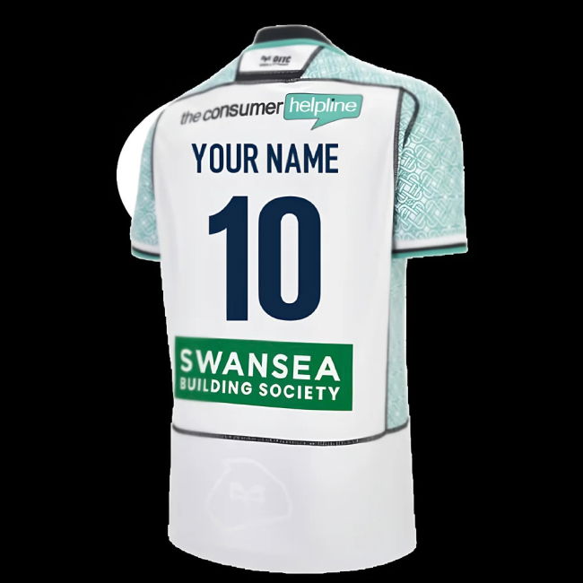 2025-2026 Ospreys Away Rugby Poly Replica Shirt (Your Name)