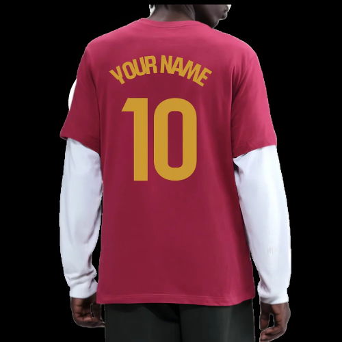 2025-2026 Barcelona Crest Tee (Shield Red) (Your Name)