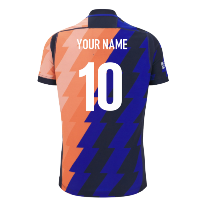 2025-2026 Edinburgh Rugby Training Jersey (Orange-Blue) (Your Name)