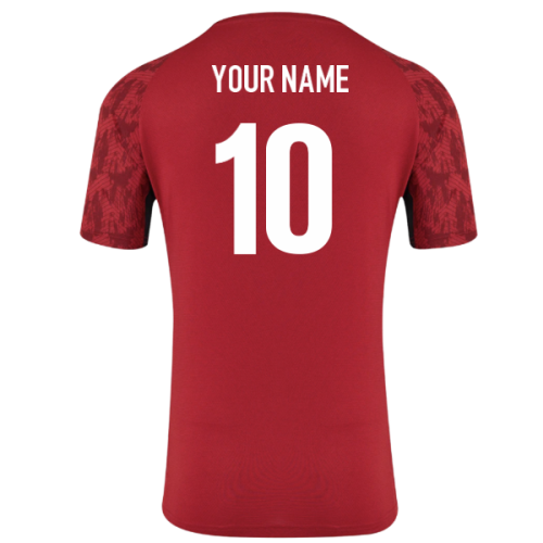 2025-2026 Saracens Performance Short Sleeve Tee (Rythmic Red) (Your Name)