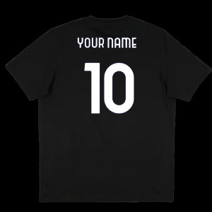 2025-2026 Juventus Seasonal Graphic Tee (Black) (Your Name)