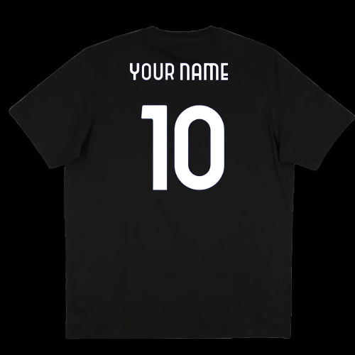 2025-2026 Juventus Seasonal Graphic Tee (Black) (Your Name)