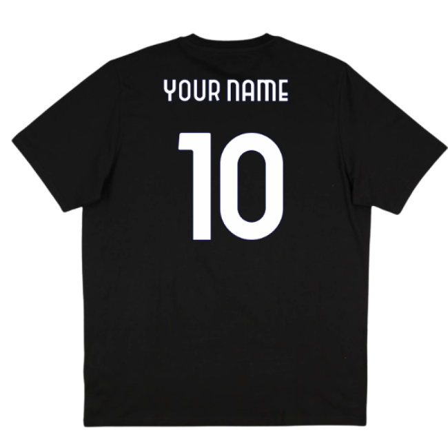 2025-2026 Juventus Seasonal Graphic Tee (Black) (Your Name)