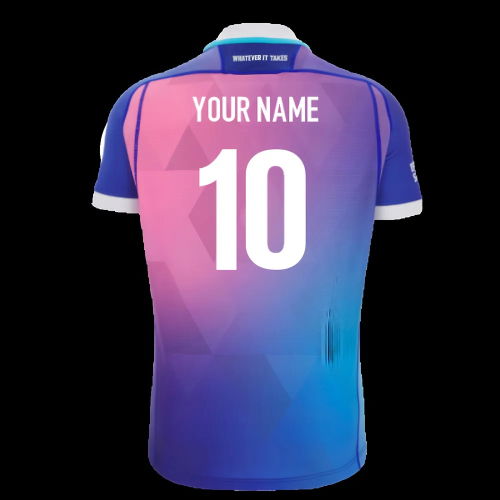 2025-2026 Glasgow Warriors Rugby Training Jersey (Blue) (Your Name)