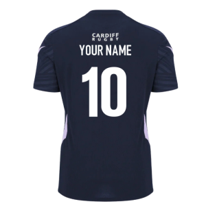 2025-2026 Cardiff Rugby Training Poly T-Shirt (Navy)