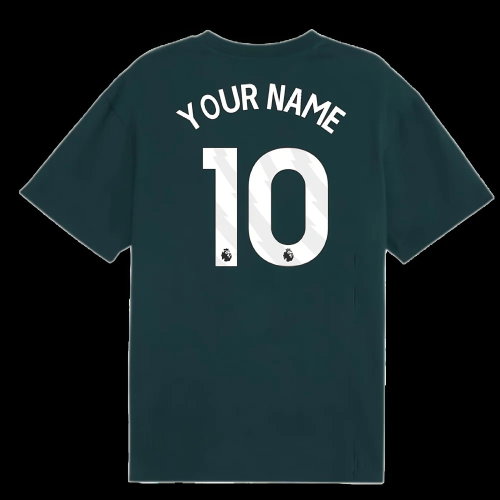 2025-2026 Man City FtblStatement Cellerator Tee - CL (Green Terrain) (Your Name)