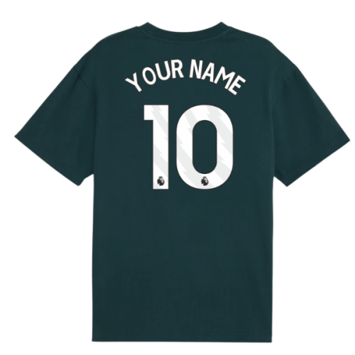 2025-2026 Man City FtblStatement Cellerator Tee - CL (Green Terrain) (Your Name)
