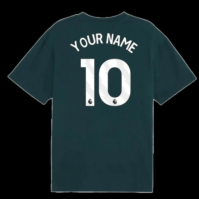 2025-2026 Man City FtblStatement Cellerator Tee - CL (Green Terrain) (Your Name)