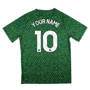 2025-2026 Man City Warm Up Jersey (Green Terrain) - Kids (Your Name)