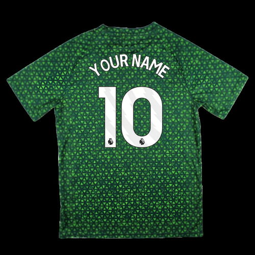 2025-2026 Man City Warm Up Jersey (Green Terrain) - Kids (Your Name)