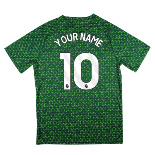 2025-2026 Man City Warm Up Jersey (Green Terrain) - Kids (Your Name)