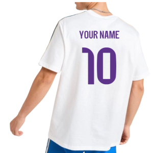 2025-2026 Real Madrid Icon T-Shirt (White) (Your Name)