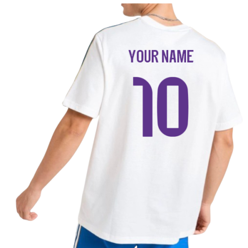 2025-2026 Real Madrid Icon T-Shirt (White) (Your Name)  2025-2026 Real Madrid Icon T-Shirt (White) (Your Name)