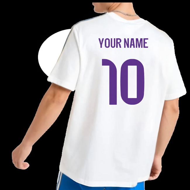2025-2026 Real Madrid Icon T-Shirt (White) (Your Name)