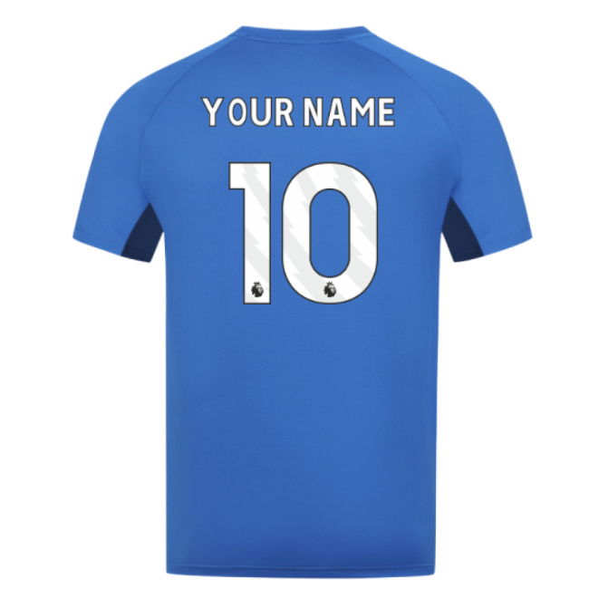 2025-2026 Wolves Players Training T-shirt (Lapis Blue) (Your Name)