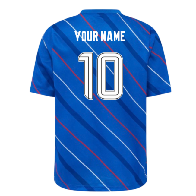 2025-2026 Rangers Home Pre Match Tee (Blue) - Kids (Your Name)
