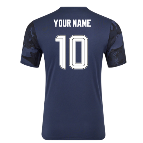2025-2026 Rangers Third Pre Match Short Sleeve Tee (Indigo) (Your Name)