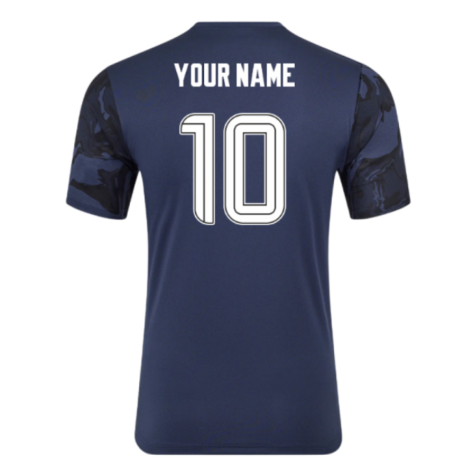 2025-2026 Rangers Third Pre Match Short Sleeve Tee (Indigo) (Your Name)