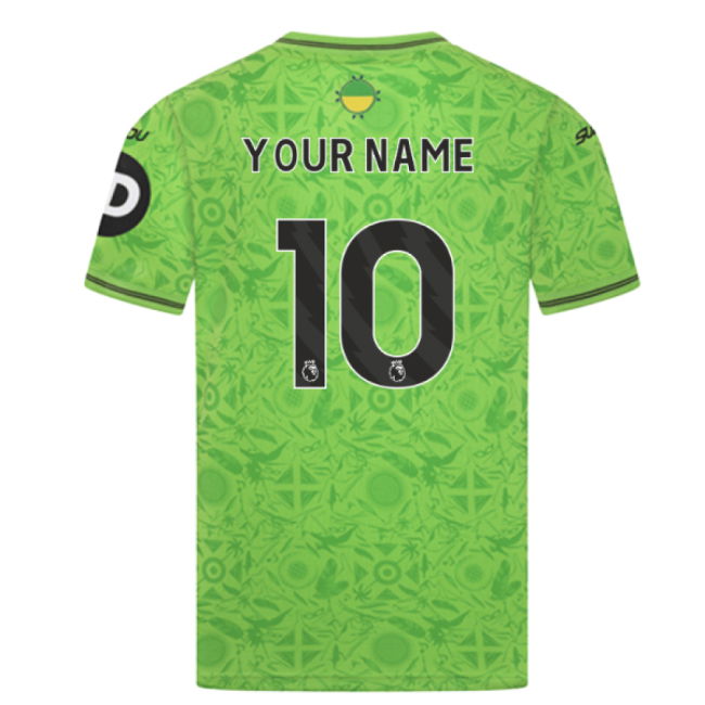 2025-2026 Wolves Goalkeeper Third Shirt (Green) - Kids (Your Name)