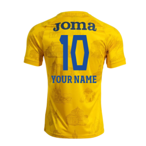 2025-2026 Romania Pre Match Shirt (Yellow) - Kids (Your Name)