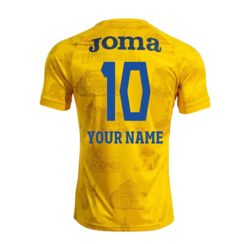 2025-2026 Romania Pre Match Shirt (Yellow) (Your Name)