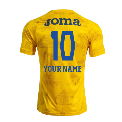 2025-2026 Romania Pre Match Shirt (Yellow) (Your Name)