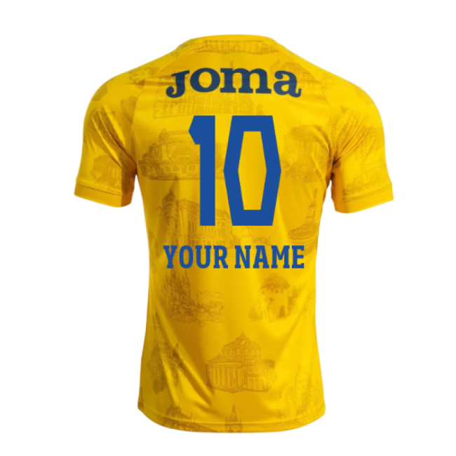 2025-2026 Romania Pre Match Shirt (Yellow) (Your Name)