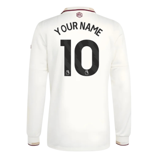 2025-2026 Arsenal Authentic Long Sleeve Third Shirt (Your Name)