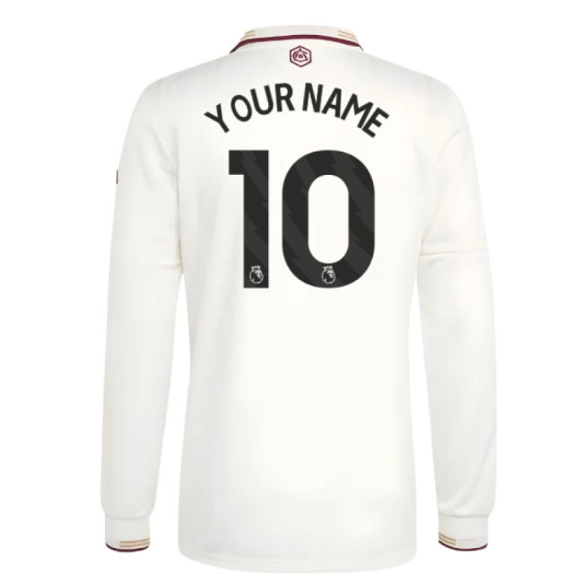 2025-2026 Arsenal Authentic Long Sleeve Third Shirt (Your Name)