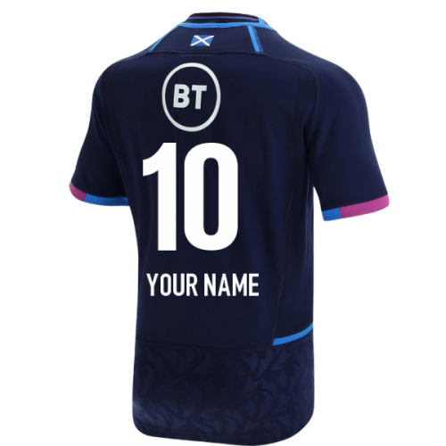 2021-2022 Scotland Home Pro Body Fit Rugby Shirt (Your Name)