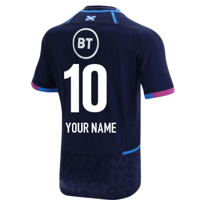 2021-2022 Scotland Home Pro Body Fit Rugby Shirt (Your Name)