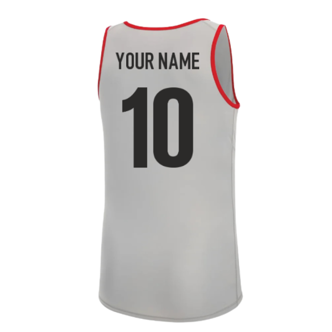 2022-2023 Wales WRU Training Poly Dry Singlet (Grey) (Your Name)
