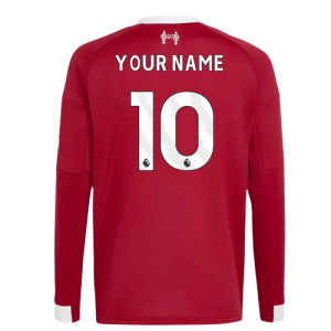 2025-2026 Liverpool Long Sleeve Home Shirt (Kids) (Your Name)