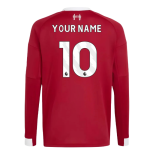 2025-2026 Liverpool Long Sleeve Home Shirt (Kids) (Your Name)