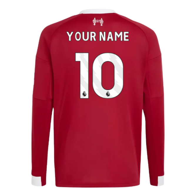 2025-2026 Liverpool Long Sleeve Home Shirt (Kids) (Your Name)