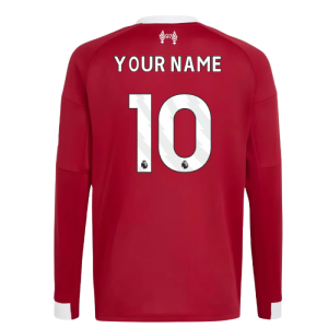 2025-2026 Liverpool Long Sleeve Home Shirt (Kids) (Your Name)