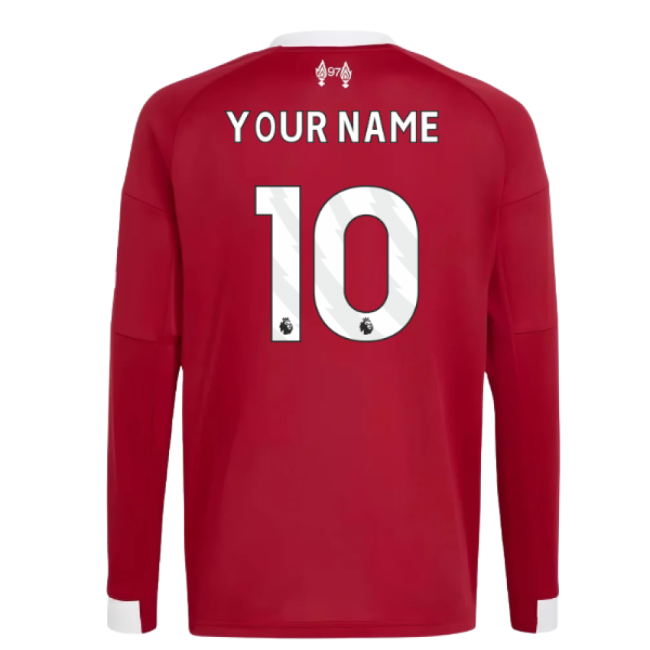 2025-2026 Liverpool Long Sleeve Home Shirt (Kids) (Your Name)
