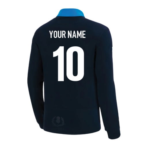 2022-2023 Scotland Rugby Cotton LS Shirt (Kids) (Your Name)