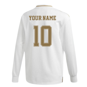 2019-2020 Real Madrid Long Sleeve Home Shirt (Kids) (Your Name)