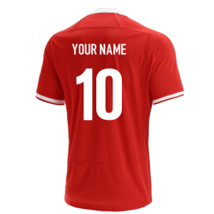 2021-2022 Wales Home Poly Rugby Shirt (Kids) (Your Name)