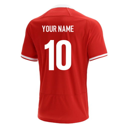 2021-2022 Wales Home Poly Rugby Shirt (Kids) (Your Name)