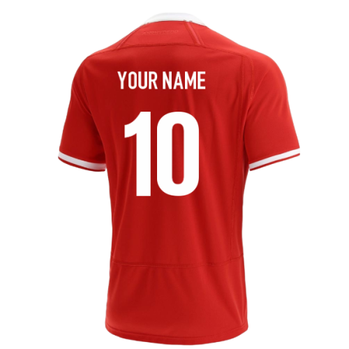 2021-2022 Wales Home Poly Rugby Shirt (Kids) (Your Name)