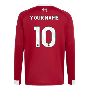 2025-2026 Liverpool Long Sleeve Home Shirt (Kids) (Your Name)
