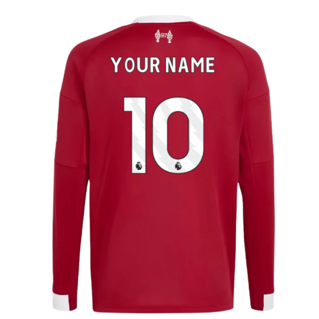 2025-2026 Liverpool Long Sleeve Home Shirt (Kids) (Your Name)