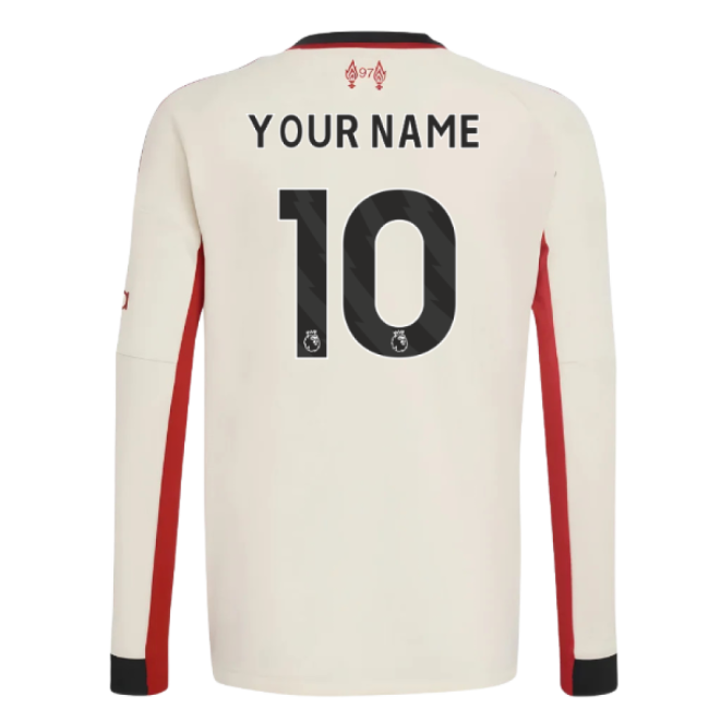 2025-2026 Liverpool Away Long Sleeve Shirt (Kids) (Your Name)