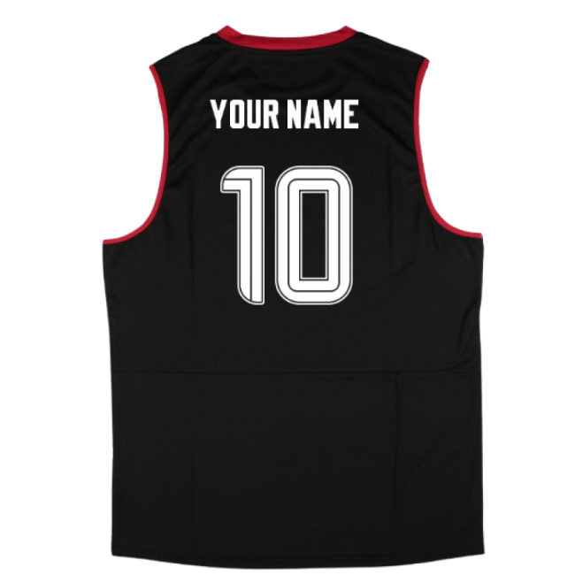 2025-2026 Rangers Pro Training Sleeveless Tee (Caviar) (Your Name)