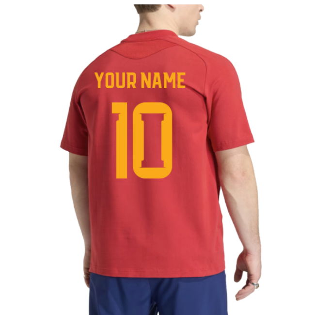 2026-2027 Spain Tiro Travel Tee (Red) (Your Name)