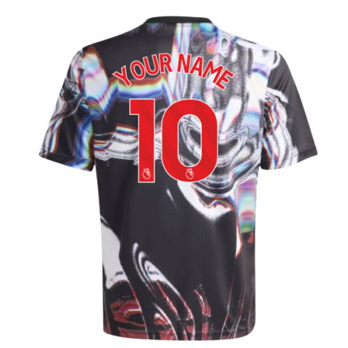 2025-2026 Man Utd Pre Match Shirt (Black) - Kids (Your Name)