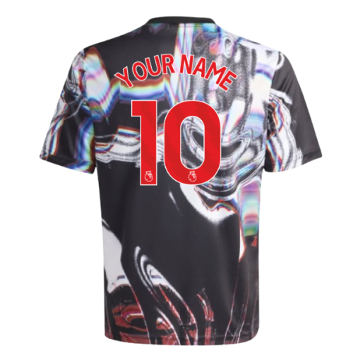 2025-2026 Man Utd Pre Match Shirt (Black) - Kids (Your Name)