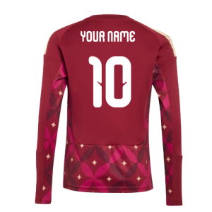 2026-2027 Italy Home Goalkeeper Shirt (Burgundy) - Kids (Your Name)